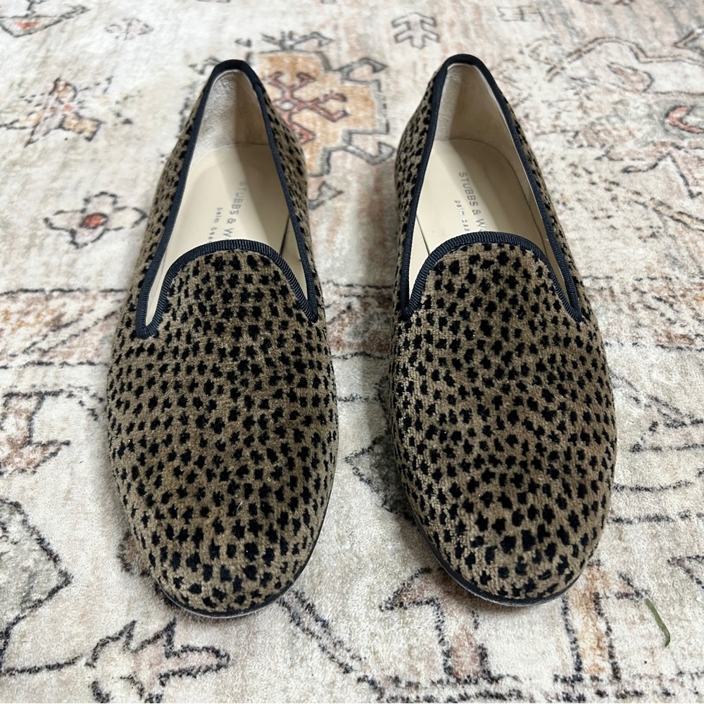 Stubbs And Wootton Loafers Slippers Shoes Velvet Size 9 - Picture 2 of 8